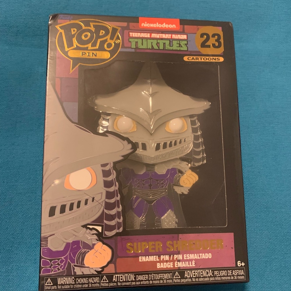 Teenage Mutant Ninja Turtles Funko Pop Pin SUPER SHREDDER #23 New Sealed Box